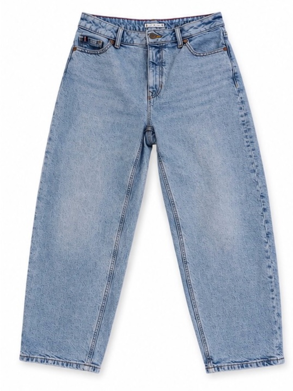 Tommy Hilfiger High Rise Barrel Leg Jeans Light Wash Size 27
